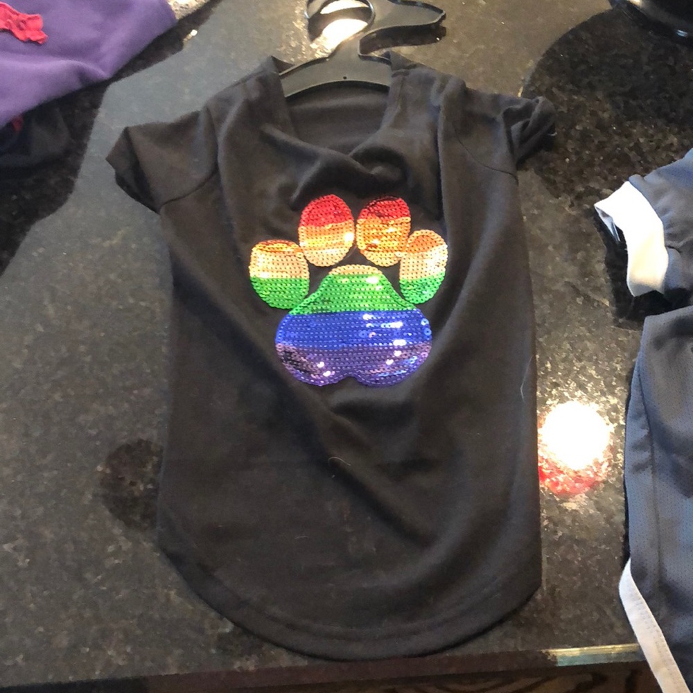 Colorful dog print top for dogs